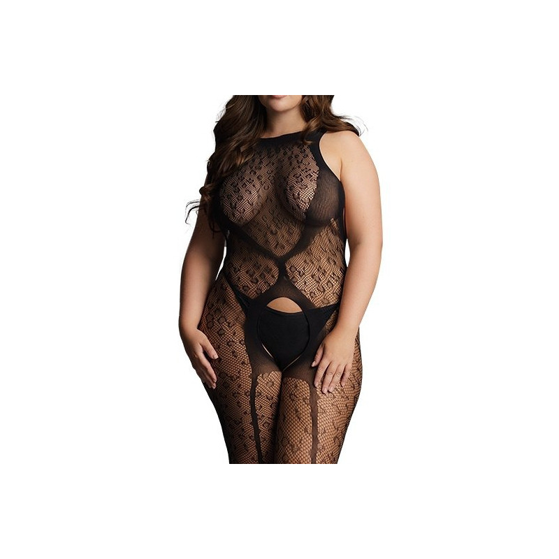 Le Désir Combinaison CROTCHLESS LEOPARD Noire